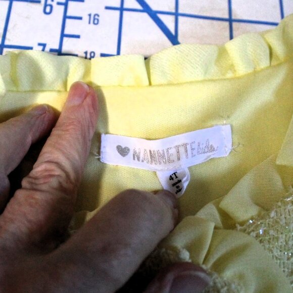 Nanette Kids Yellow Sparkly Dress and Matching Coat, 4T - Picture 5 of 8